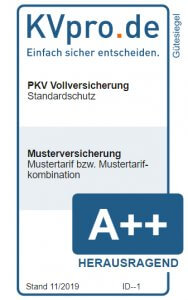 KVpro Muster-Gütesiegel für PKV Standardschutz